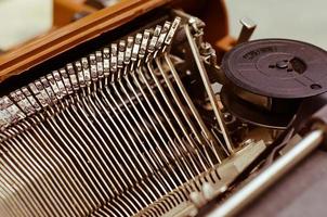 Old English Typewriter in Warm Vintage Tone photo