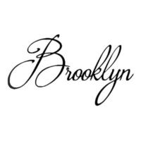 letras de tipografía cursiva de brooklyn vector