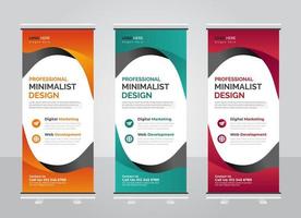 New creative roll up banner design vector