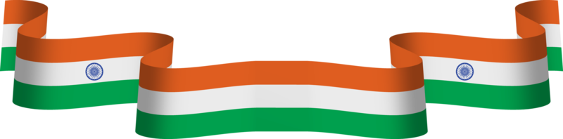 bandeira de fita de bandeira da índia png
