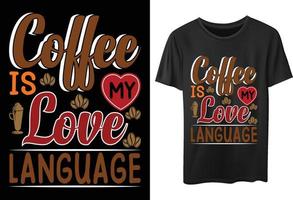 diseño de camiseta de tipografía de café premium para amantes del café vector