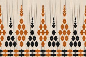 Fabric ethnic pattern art. Ikat seamless pattern in tribal. American, Mexican style. Design for background, wallpaper, vector illustration, fabric, clothing, carpet, textile, batik, embroidery.