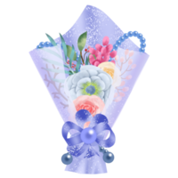 ramo de flores acuarela ilustración png