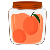 Fruit confiture in glass jar png