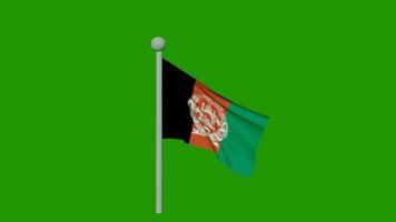 vídeo de tela verde da bandeira do afeganistão video