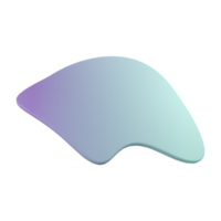 Wavy Visual Abstract 3D rendering isolated on transparent background. Ui UX icon design web and app trend png