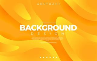 Dynamic fluid background. Orange color 3D style vector eps10