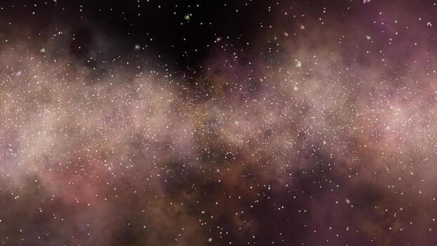 Small red particle dust spread over star space background - computer illustration graphic science background photo