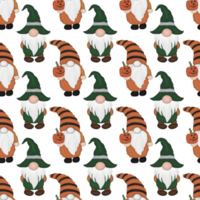 halloween Gnome pattern png