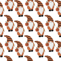 halloween Gnome pattern png