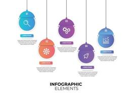 Business Presentation Infographics abstract 3d vector design template. can be used for workflow layout, diagram, annual report, web design, Creative banner, label vector