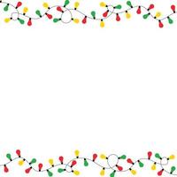Christmas lights isolate on white background. vector