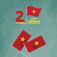 02 September Independence Day of Vietnam vector