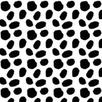 Dalmatian black dot skin seamless vector pattern on white background.