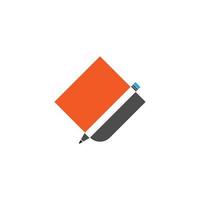 Pencil icon logo design vector