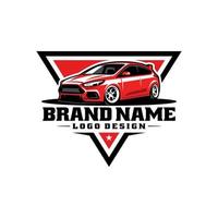 ready made logo of red car automotive bussines related vector