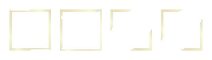 square gold frame vector