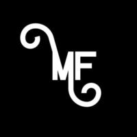 MF Letter Logo Design. Initial letters MF logo icon. Abstract letter MF minimal logo design template. M F letter design vector with black colors. mf logo