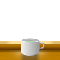 un' tazza di verde tè su superiore di il legna tavola png