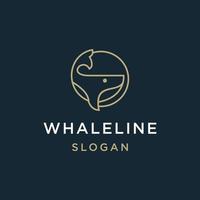 Whale logo icon design template vector illustration