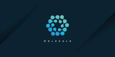 Molecule logo design vector with modern creative unique style