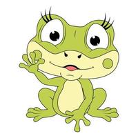 cute frog animal cartoon graphic vector