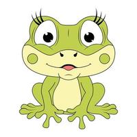 cute frog animal cartoon graphic vector