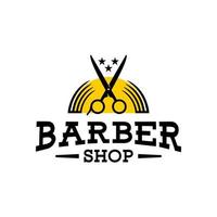 illustration of a scissors for a barber shop logo. vector