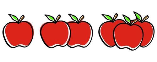 hand drawn apple in doodle style vector