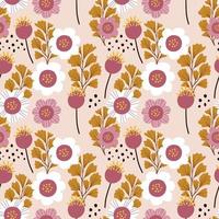 Seamless Pattern in hand drawn boho style vector