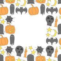 Halloween frame with place for text. Halloween background vector