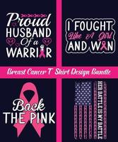 paquete de diseño de camisetas de cáncer de mama, diseño para imprimir como camiseta, taza, marco, día del cáncer de mama, diseño de camisetas de cáncer de mama, diseño de letras de mercancías