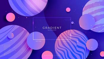 Abstract modern dynamic 3D background. Gradient effect violet ball shape element. Vector template designs for poster, web, mobile, print, presentation