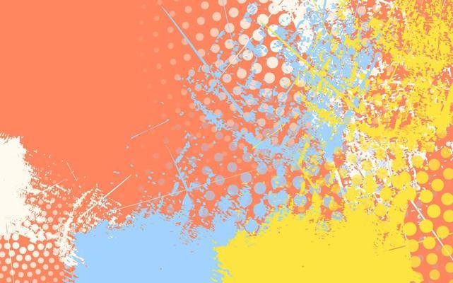 Abstract grunge texture splash paint pastel color orange background
