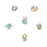 house cleaning icons set . house cleaning pack symbol vector elements for infographic web