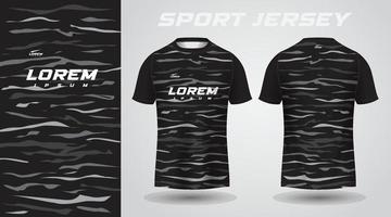 diseño de camiseta deportiva de camisa negra vector