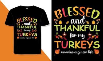 Thanksgiving t shirt design Do you need a thanksgiving typography t shirt design for a t shirt for your print on demand store vector