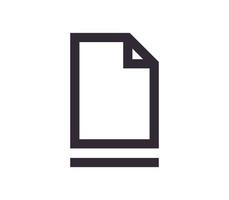 Document symbol and paper icon simple outline linear vector. vector