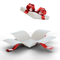 3d rendering of opened surprise gift box png