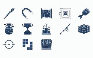 Video Game Elements icon set vector