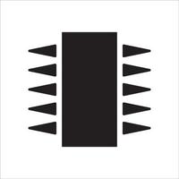electronic components and microchip icon vector drawing