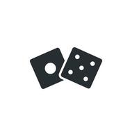 Vector sign of dice symbol is isolated on a white background. dice icon color editable.