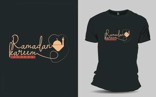 diseño de camiseta de ramadán mubarak vector