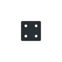 Vector sign of dice symbol is isolated on a white background. dice icon color editable.