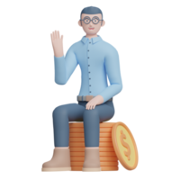 illustration 3d homme d'affaires png