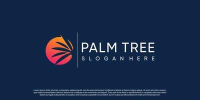 Palm logo design vector with creative simple and unique concept