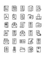 Document Icon Set 30 isolated on white background vector