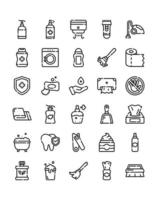 Hygiene Icon Set 30 isolated on white background vector