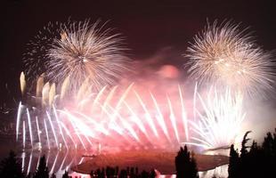 Fireworks over Halic, Istanbul photo