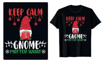 diseños de gnomos de feliz navidad para camisetas, pancartas, tarjetas, decoración, tazas, etc. vector